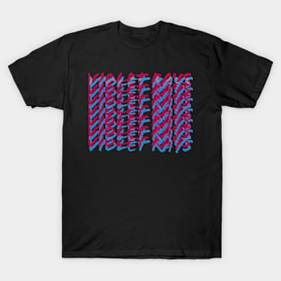 Violet rays after image word Design T-Shirt